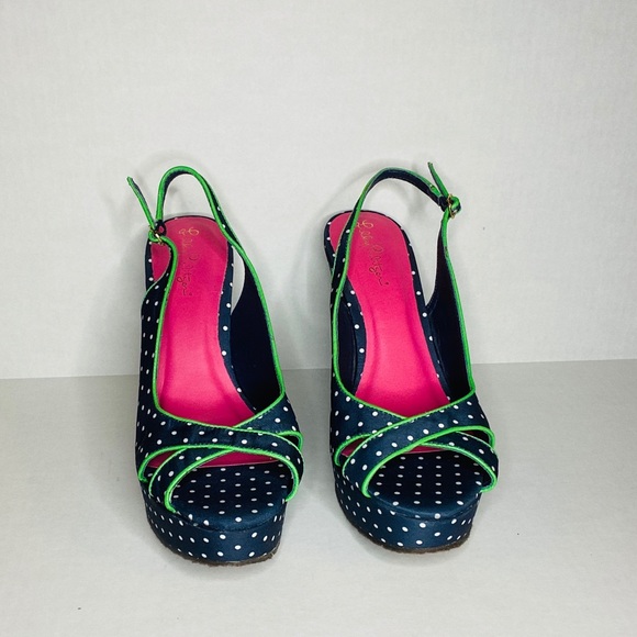Lilly Pulitzer Picture Perfect Espadrille blue dot - Picture 3 of 14